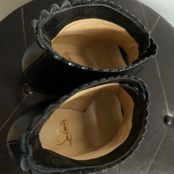 Christian Louboutin Leather Peep Toe Booties - Picture 11 of 14